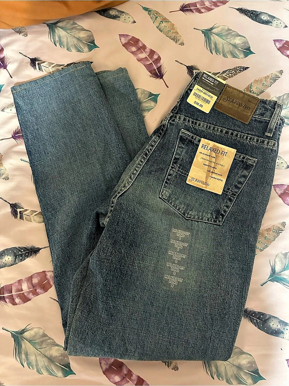 st johns bay relaxed fit cute wash jeans